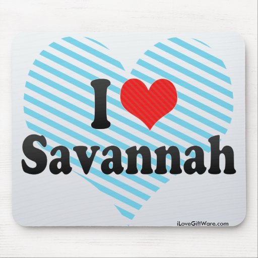 I Love Savannah Mouse Pads