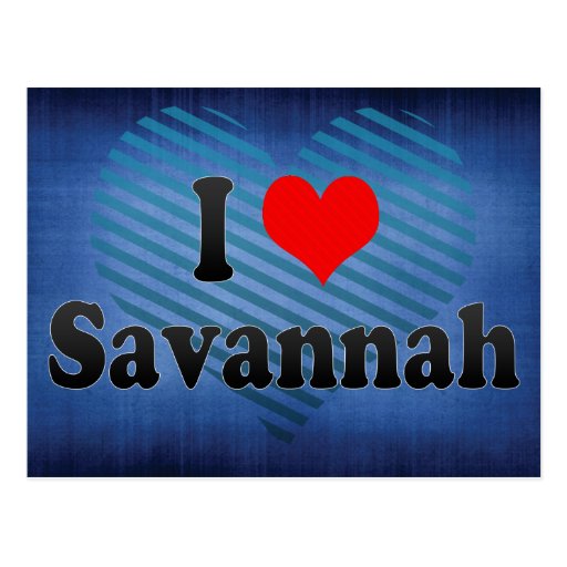 I Love Savannah United States Postcard Zazzle 0890