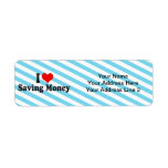 I Love Saving Money Custom Return Address Label