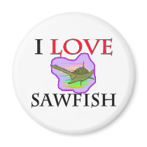 I Love Sawfish magnets