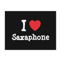 I love Saxaphone heart custom personalized postcards by funnycustomtshirts I love Saxaphone heart custom personalized postcards