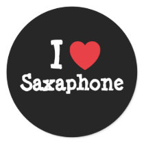 I love Saxaphone heart custom personalized stickers by funnycustomtshirts I love Saxaphone heart custom personalized stickers