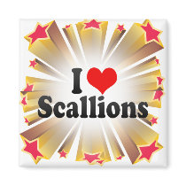 I Love Scallions Fridge Magnets