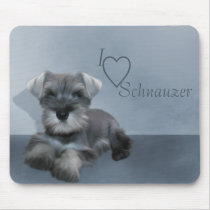 I love Schnauzer Mousepad mousepads