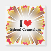 I Love School Counselors Refrigerator Magnet