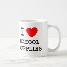 I Love School Supplies Coffee Mug