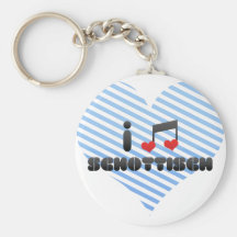 I Love Schottisch Key Chains