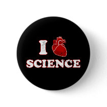 i love science / i heart science / anatomy buttons