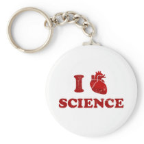 i love science / i heart science / anatomy key chains