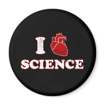 i love science / i heart science / anatomy magnet