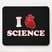 i love science / i heart science / anatomy mousepad