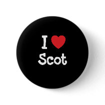 I love Scot heart custom personalized buttons