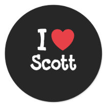 I love Scott heart custom personalized stickers by funnycustomtshirts I love Scott heart custom personalized stickers