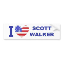I Love Scott Walker Bumper Stickers