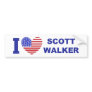 I Love Scott Walker Bumper Stickers