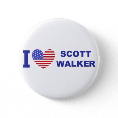 I Love Scott Walker Pinback Buttons