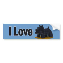 I Love Scotties Bumpersticker bumper stickers