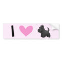 I Love Scottish Terriers bumpersticker