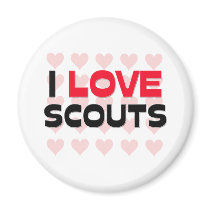 I LOVE SCOUTS magnets