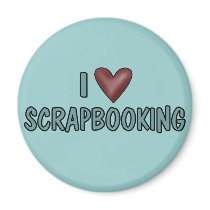 I Love Scrapbooking magnets