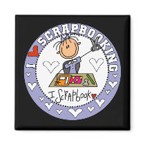I Love Scrapbooking Tshirts and Gifts magnets