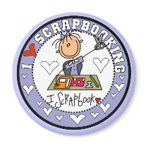 I Love Scrapbooking Tshirts and Gifts magnets by stick_figures I Love Scrapbooking Tshirts and Gifts magnets