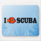 I Love Scuba Standard Mousepad