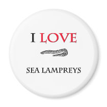 I Love Sea Lampreys magnets
