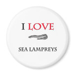 I Love Sea Lampreys Fridge Magnet