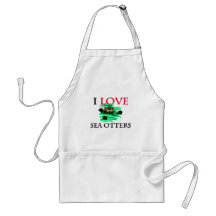 I Love Sea Otters Aprons