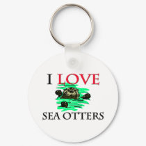 I Love Sea Otters keychains by tshirtshirts I Love Sea Otters keychains