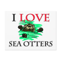 I Love Sea Otters postcards