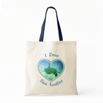 I Love Sea Turtles Bags
