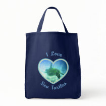 I Love Sea Turtles Dark Bags
