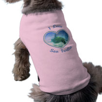 I Love Sea Turtles Dog T-Shirts