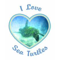 I Love Sea Turtles Kids' Shirts