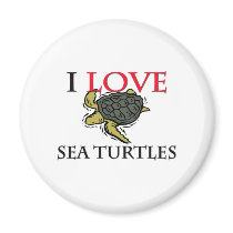 I Love Sea Turtles magnets