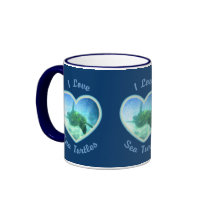 I Love Sea Turtles Mugs