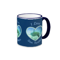 I Love Sea Turtles Mugs