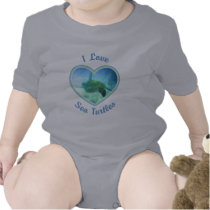 I Love Sea Turtles Onesie