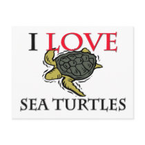 I Love Sea Turtles postcards