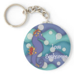 I Love Seahorses 2 - Swimming Seahorses Key Chains