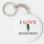 I Love Seahorses Key Chains