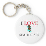 I Love Seahorses Key Chains