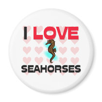 I Love Seahorses magnets by AnimalShirts I Love Seahorses magnets