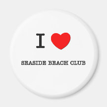 I Love Seaside Beach Club Rhode Island Magnet