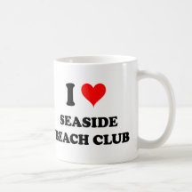 I Love Seaside Beach Club Rhode Island Mugs