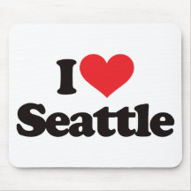 I Love Seattle Mouse Mat