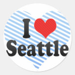 I Love Seattle Round Sticker