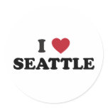 I Love Seattle Washington Stickers